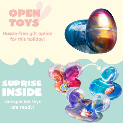 PlayGalaxy™ 12pcs Galaxy Slime Easter Eggs Filled With Slime